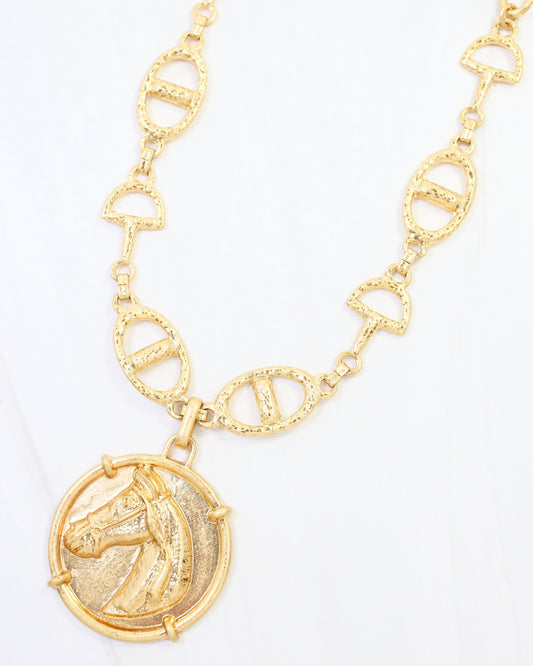 Hayward Horse Medallion Pendant Necklace WRVG