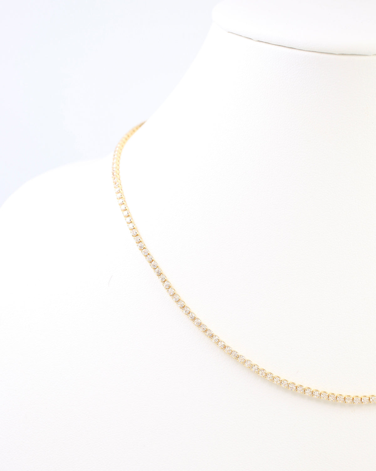 Luna Delicate CZ Tennis Necklace WR Gold