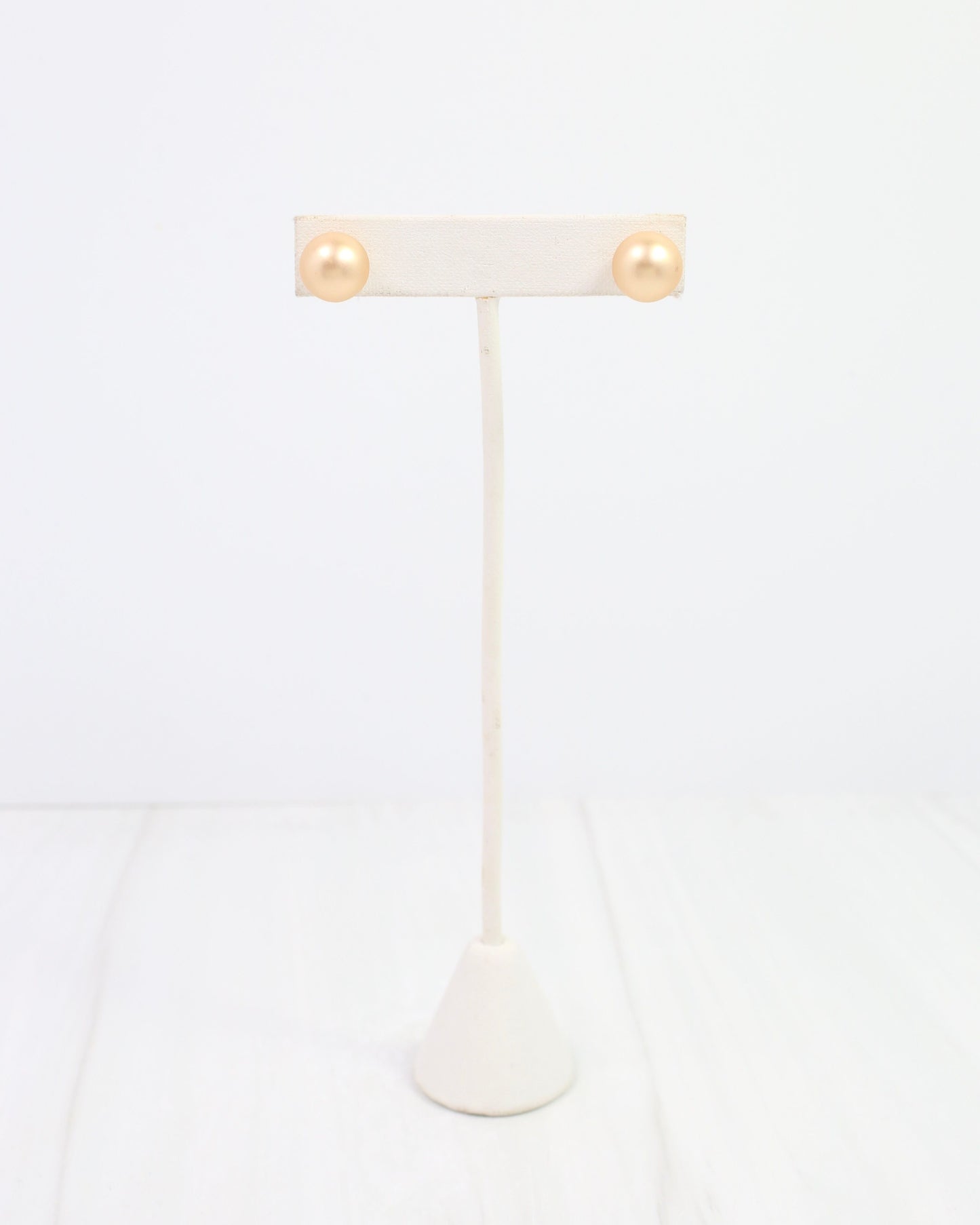 Bailey Medium Ball Earring WR Worn Gold