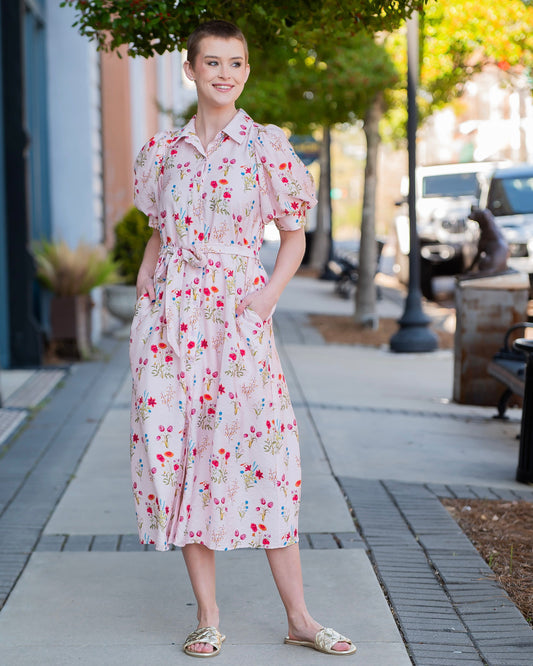 Elodie Floral Button Down Dress