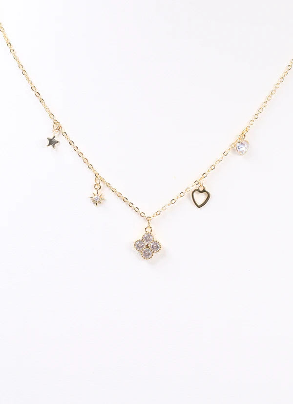 Croft Charm Necklace Gold