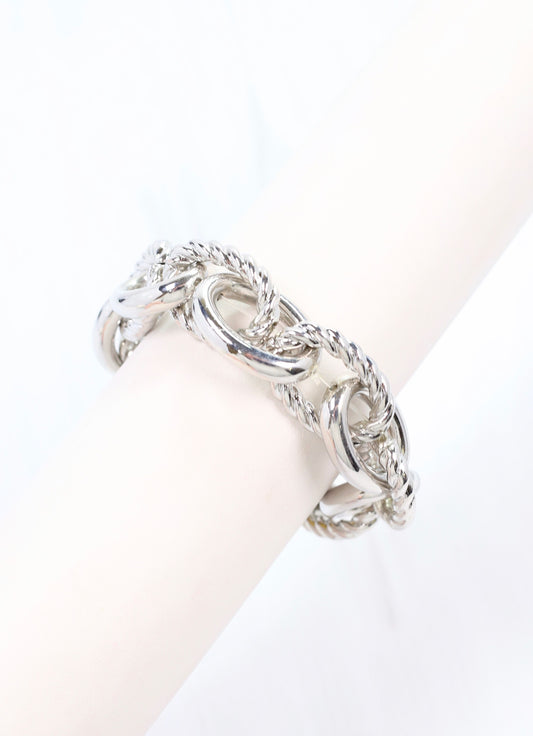 Cates Link Stretch Bracelet Silver