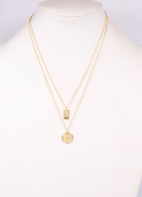 Vashti Layered Charms Necklace GOLD - Caroline Hill