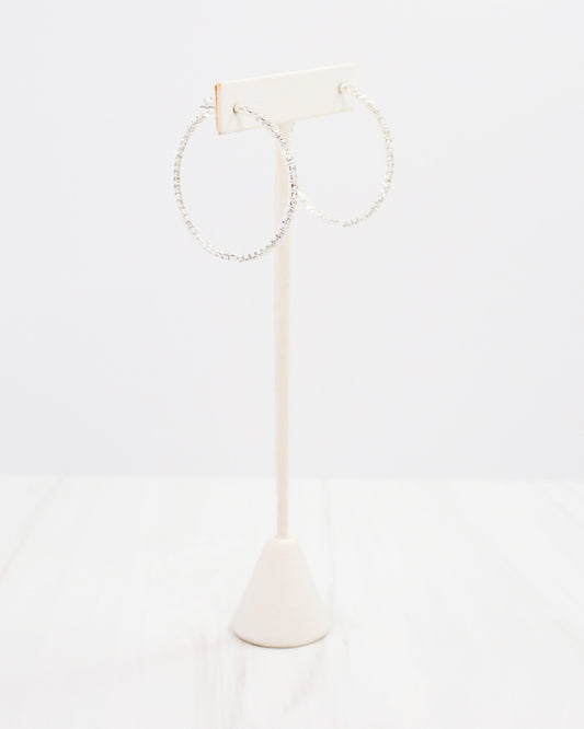 Sparkle Baby Crystal Hoop Silver