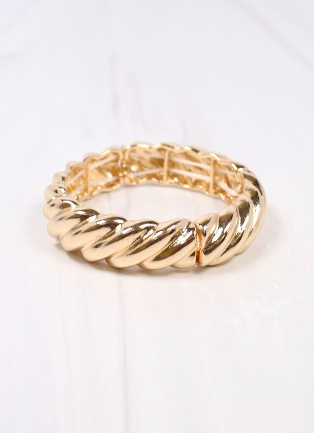 Vickery Twisted Stretch Bracelet GOLD - Caroline Hill