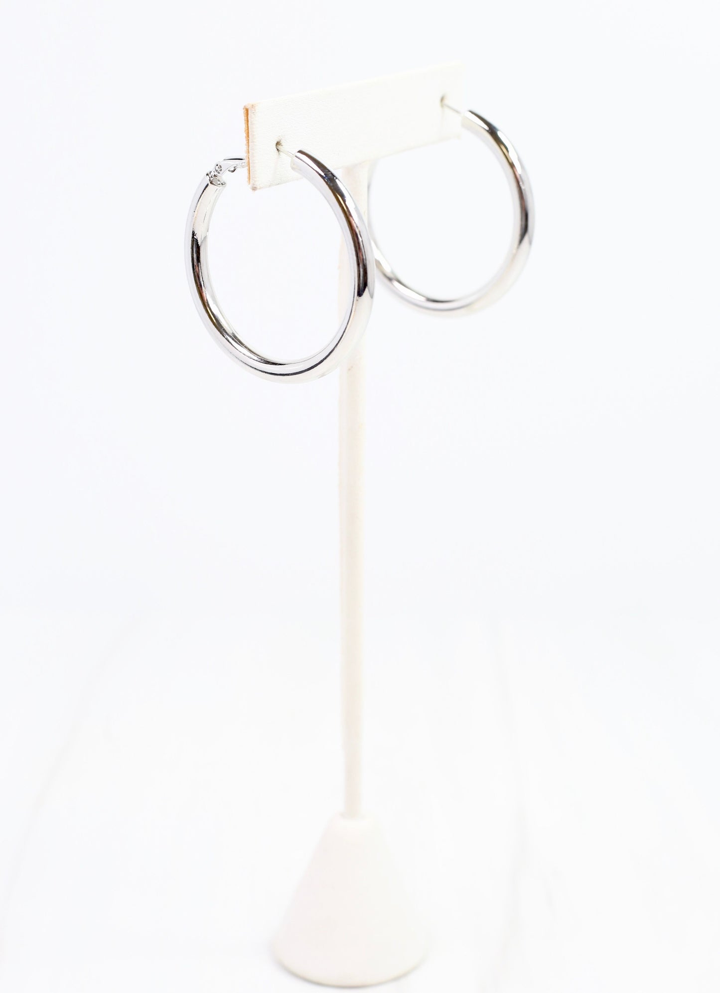 Daniele Hoop Earring Shiny Silver