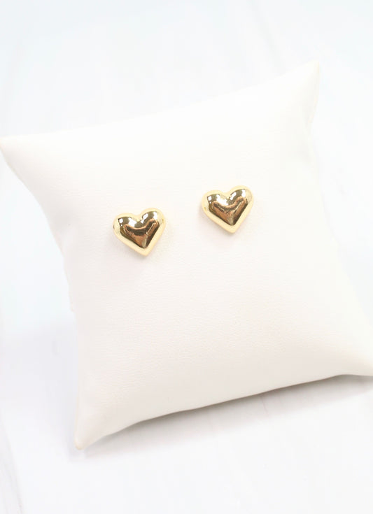 Toby Heart Stud Earring Gold