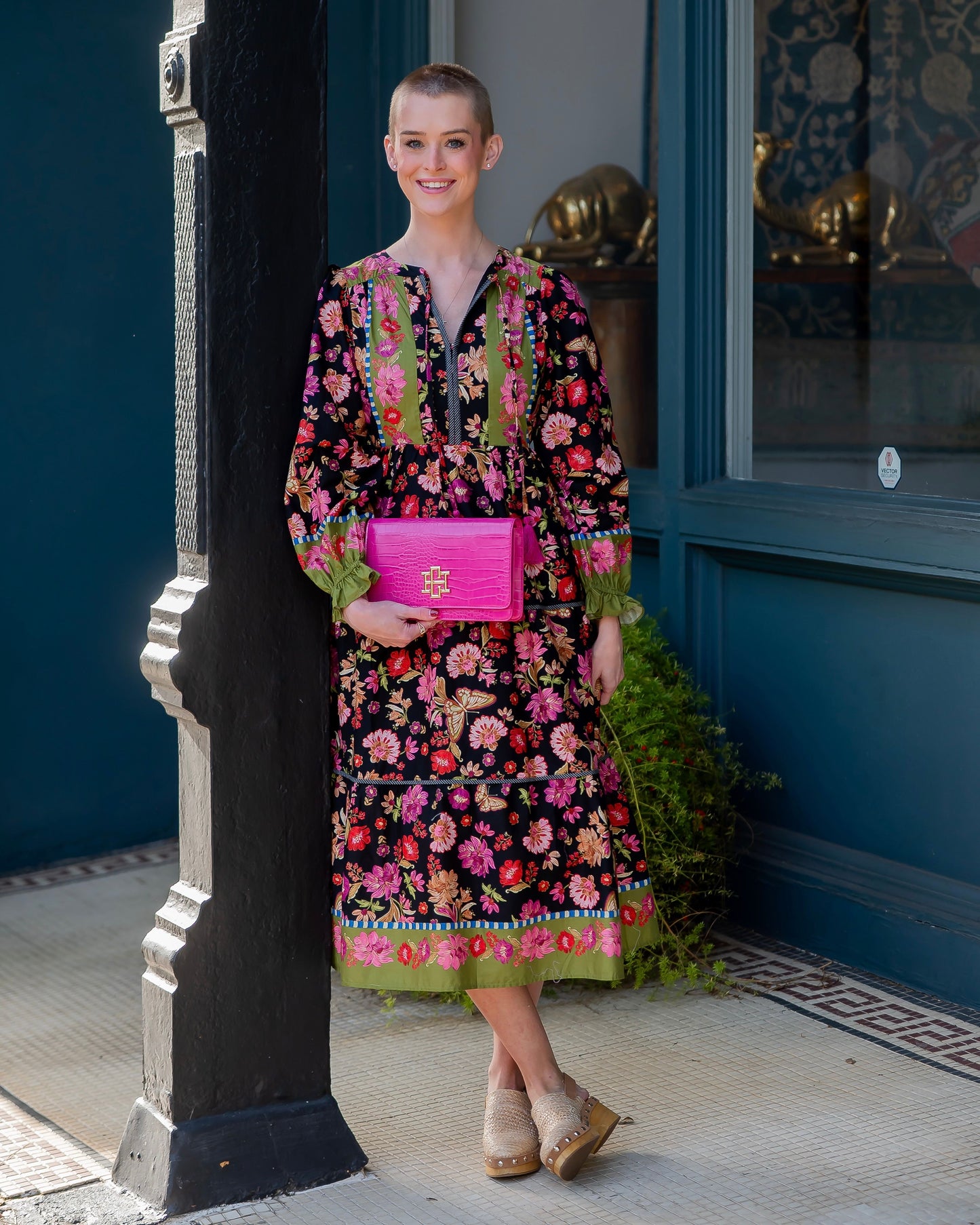 LeAnn Floral Print Midi Dress