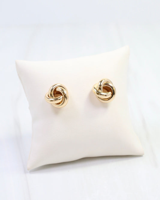Jules Open Knot Stud Earring Gold