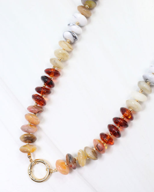 Fort Kent Stone Beaded Toggle Necklace Natural Multi