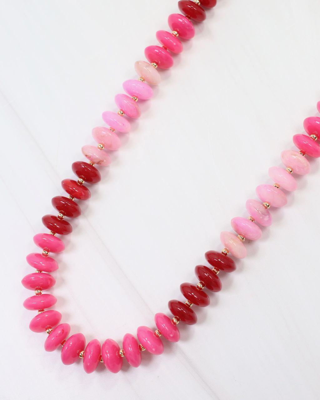 Belfast Stone Beaded Necklace Pink Multi