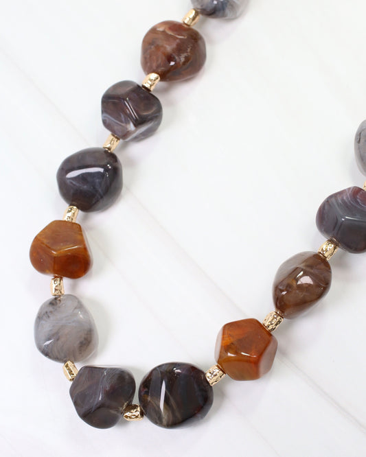 Scarborough Stone Necklace Gray Multi