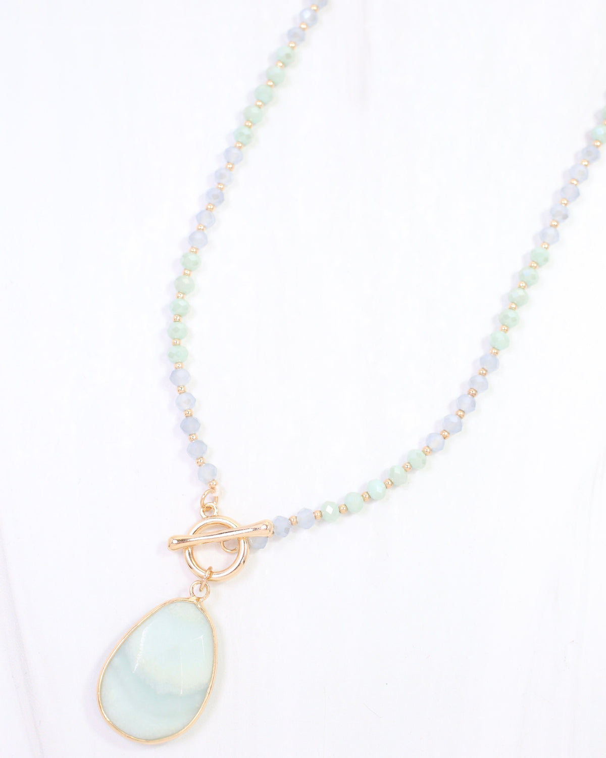 Reese Stone Toggle Necklace Mint