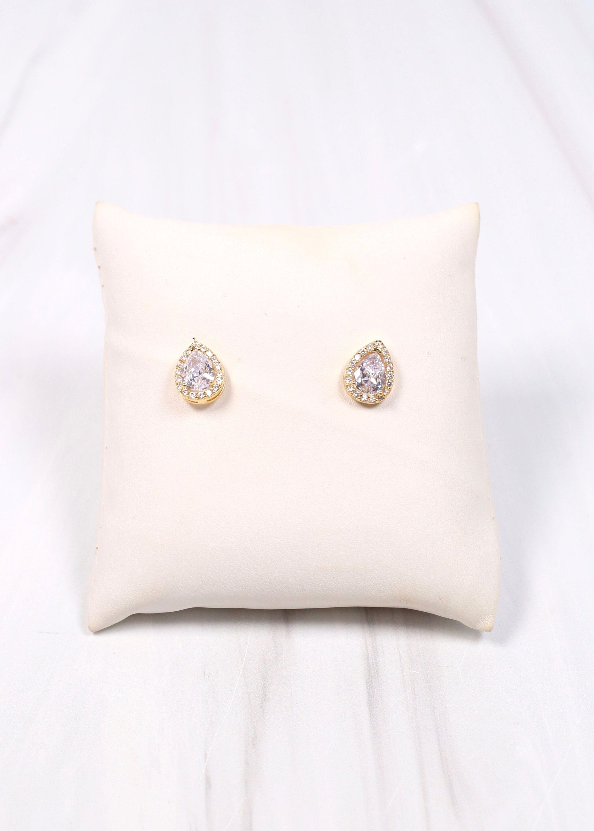 Walsh CZ Earring GOLD - Caroline Hill