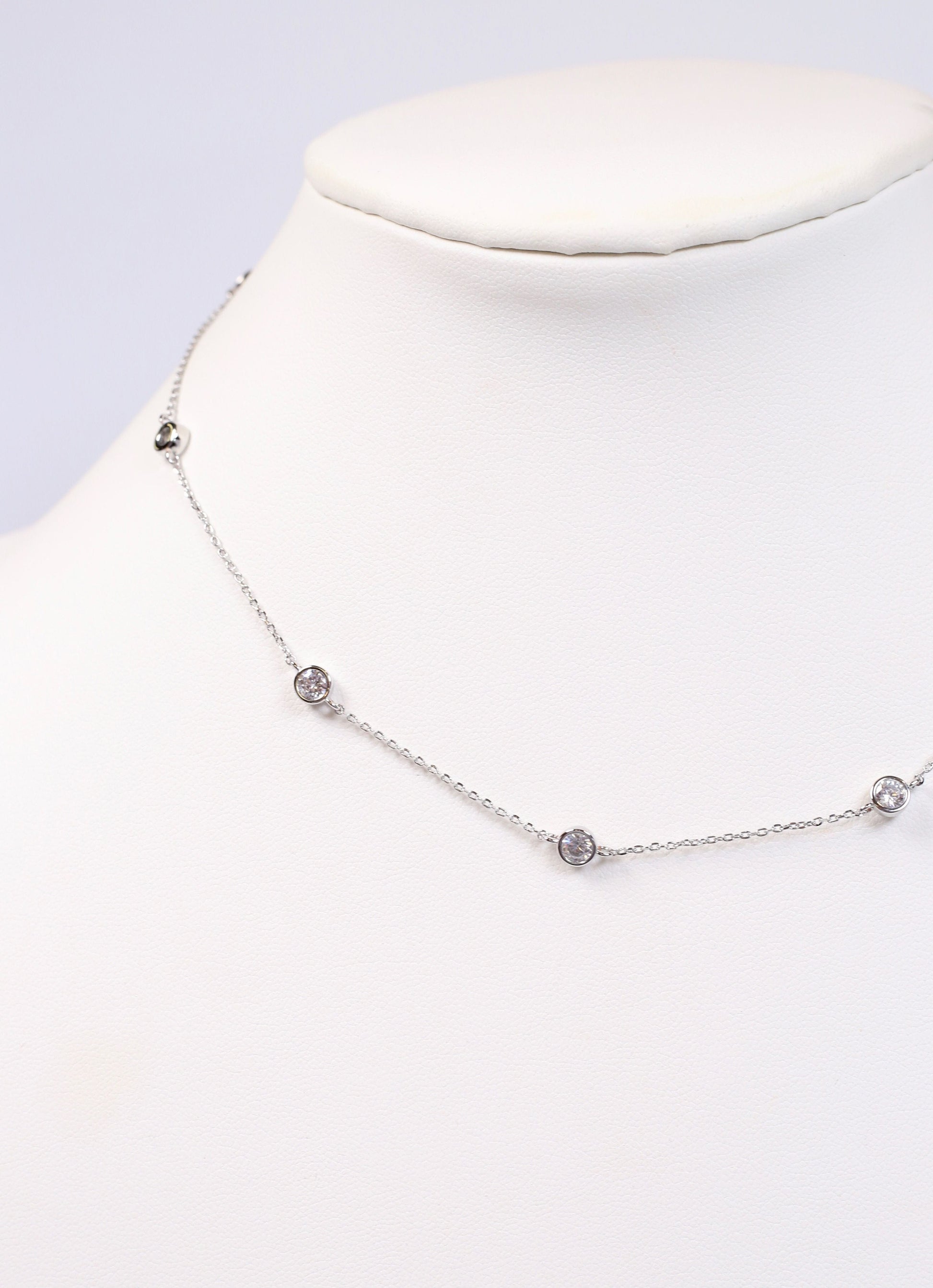 Waterloo CZ Necklace SILVER - Caroline Hill