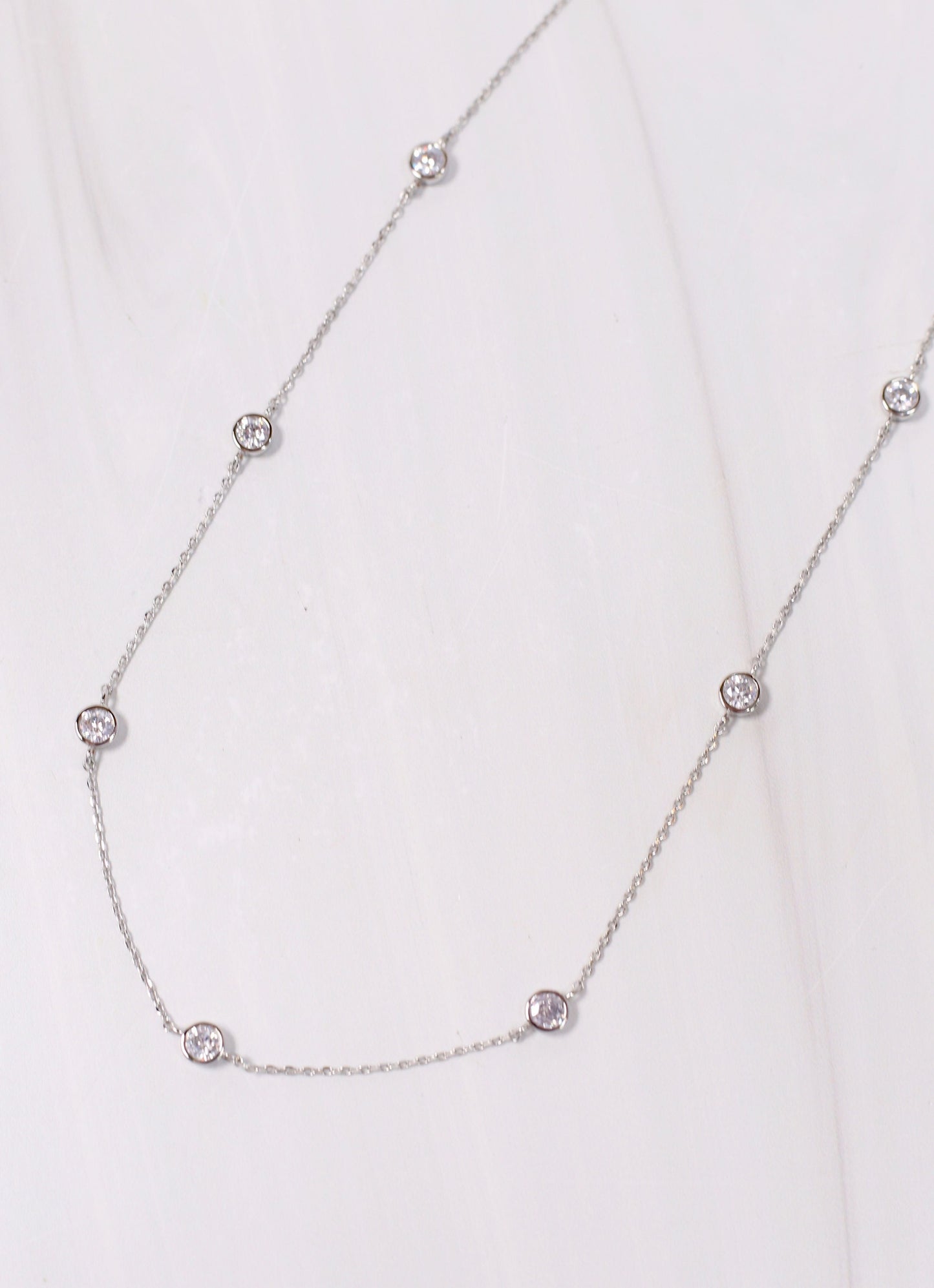 Waterloo CZ Necklace SILVER - Caroline Hill