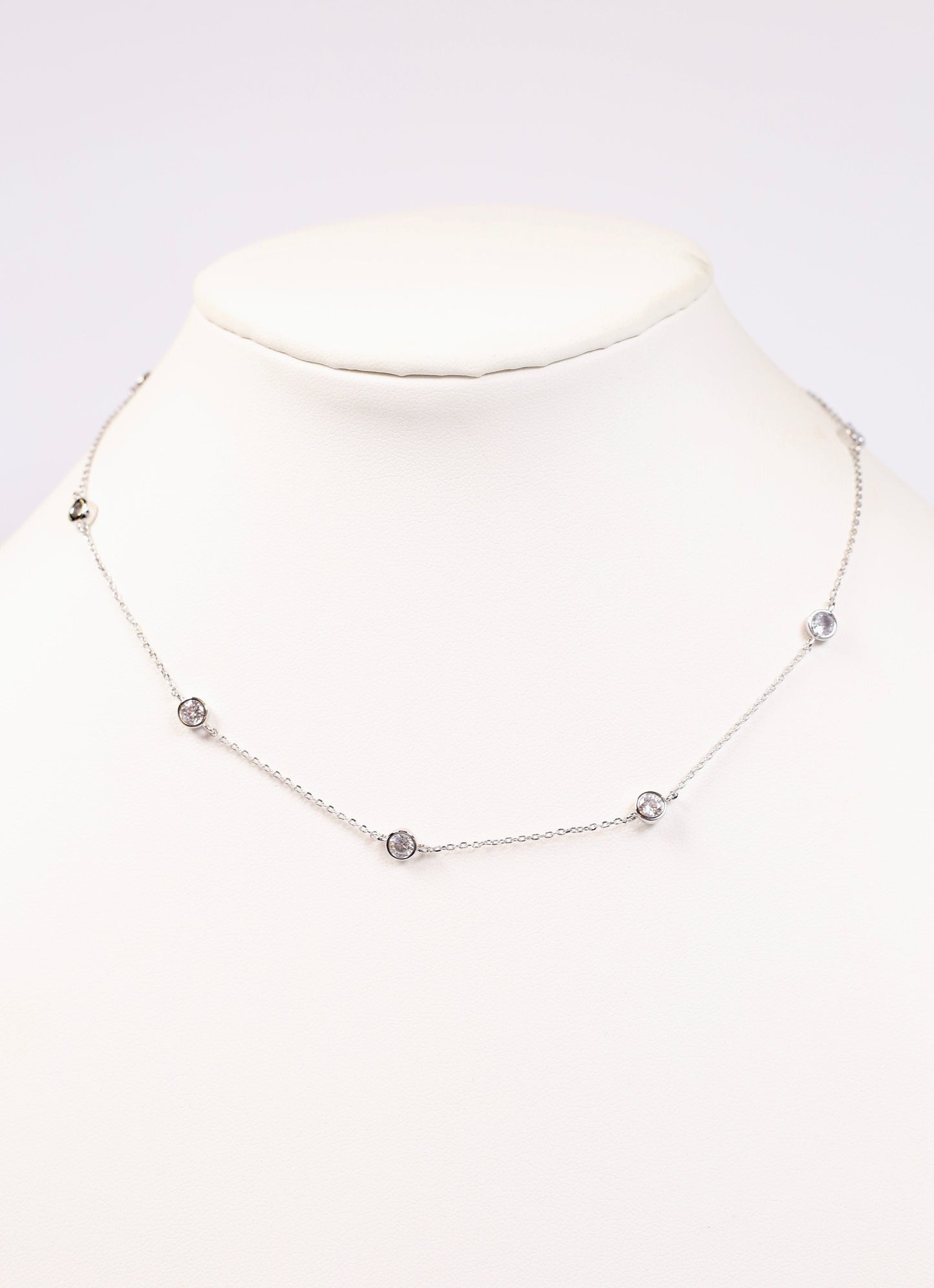 Waterloo CZ Necklace SILVER - Caroline Hill