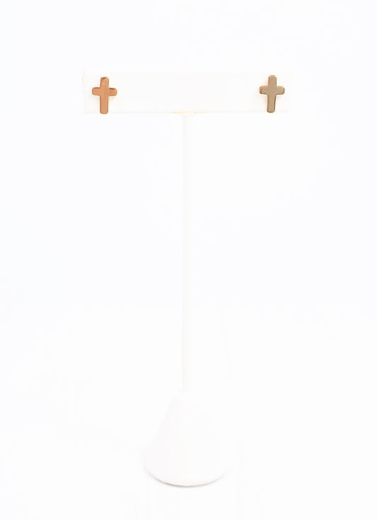 Christy Cross Earring Gold