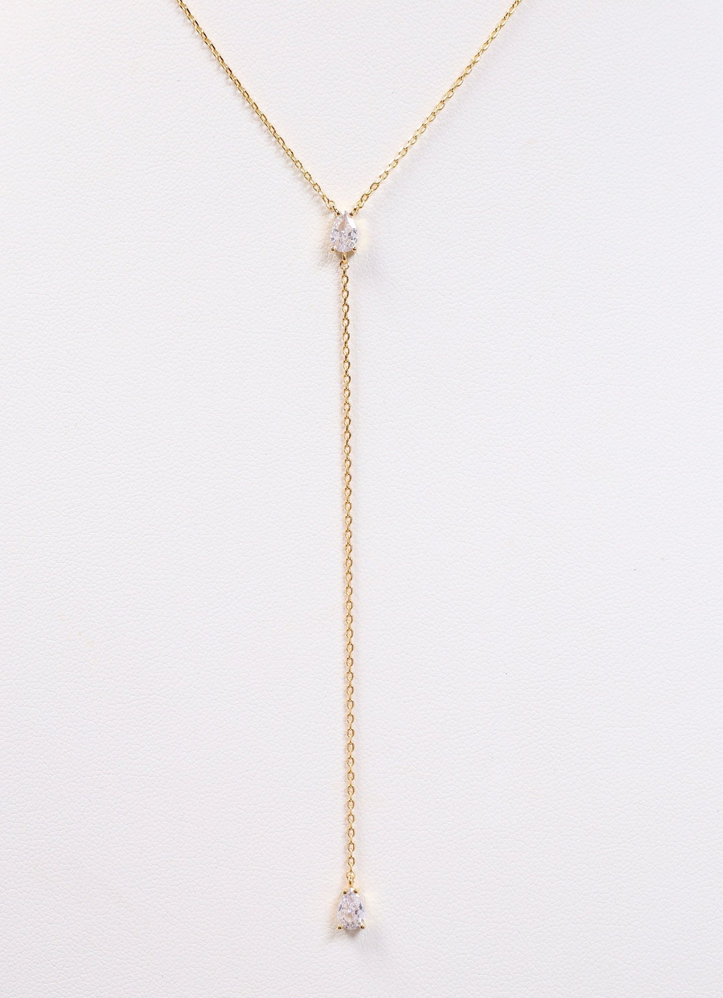 Westmount CZ Y Necklace GOLD - Caroline Hill