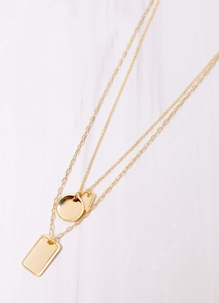 Woodinville Layered Necklace with Accents GOLD - Caroline Hill