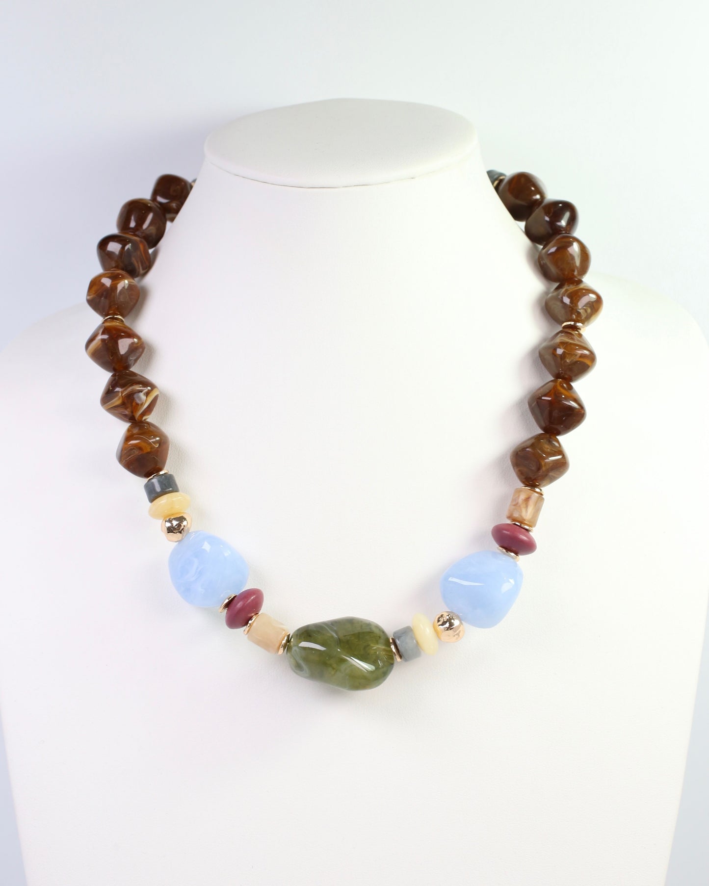 York Stone Necklace Dark Multi