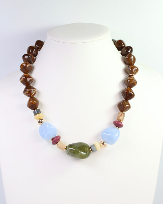 York Stone Necklace Dark Multi