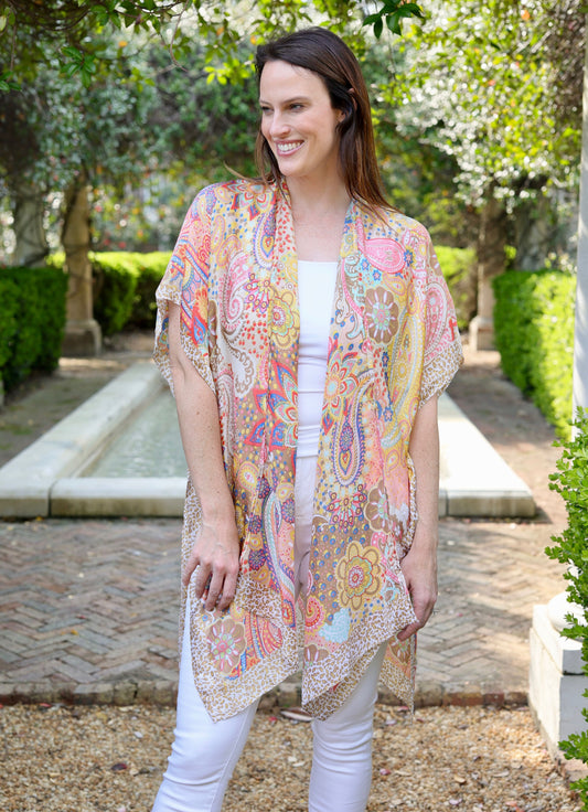 Barden Printed Kimono TAN MULTI