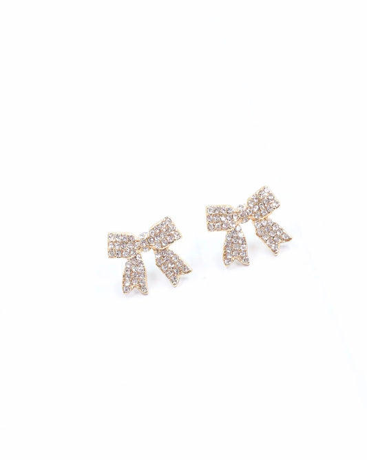 Morrison CZ Bow Earring Gold