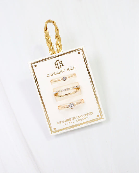 Newbury CZ Ring Set Gold