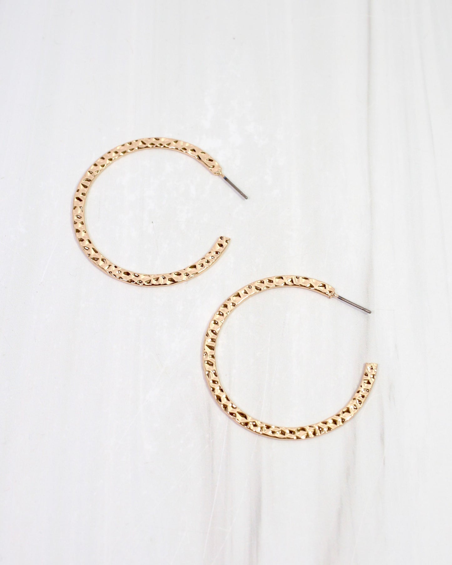 Tristan Textured Hoop Gold