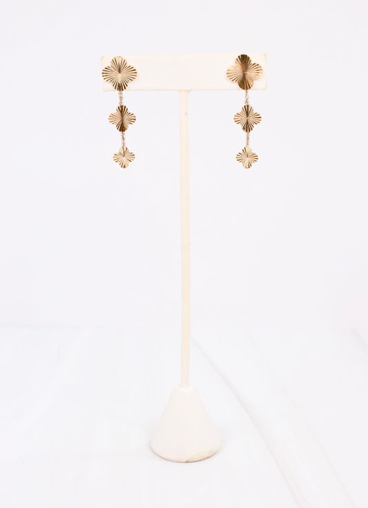 Luken Clover Drop Earring Gold