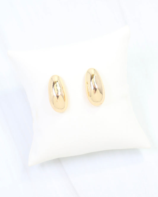 Lacey Oval Post Earring Gold