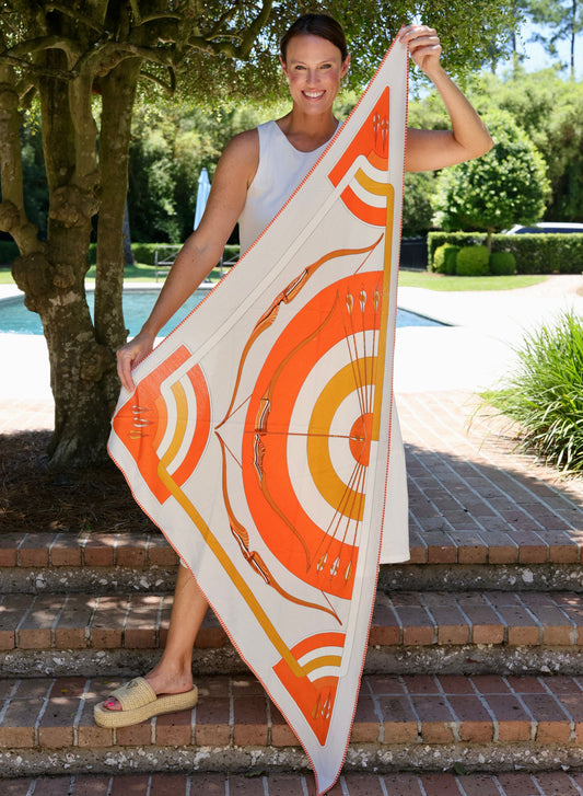 Bow and Arrow Shawl Orange