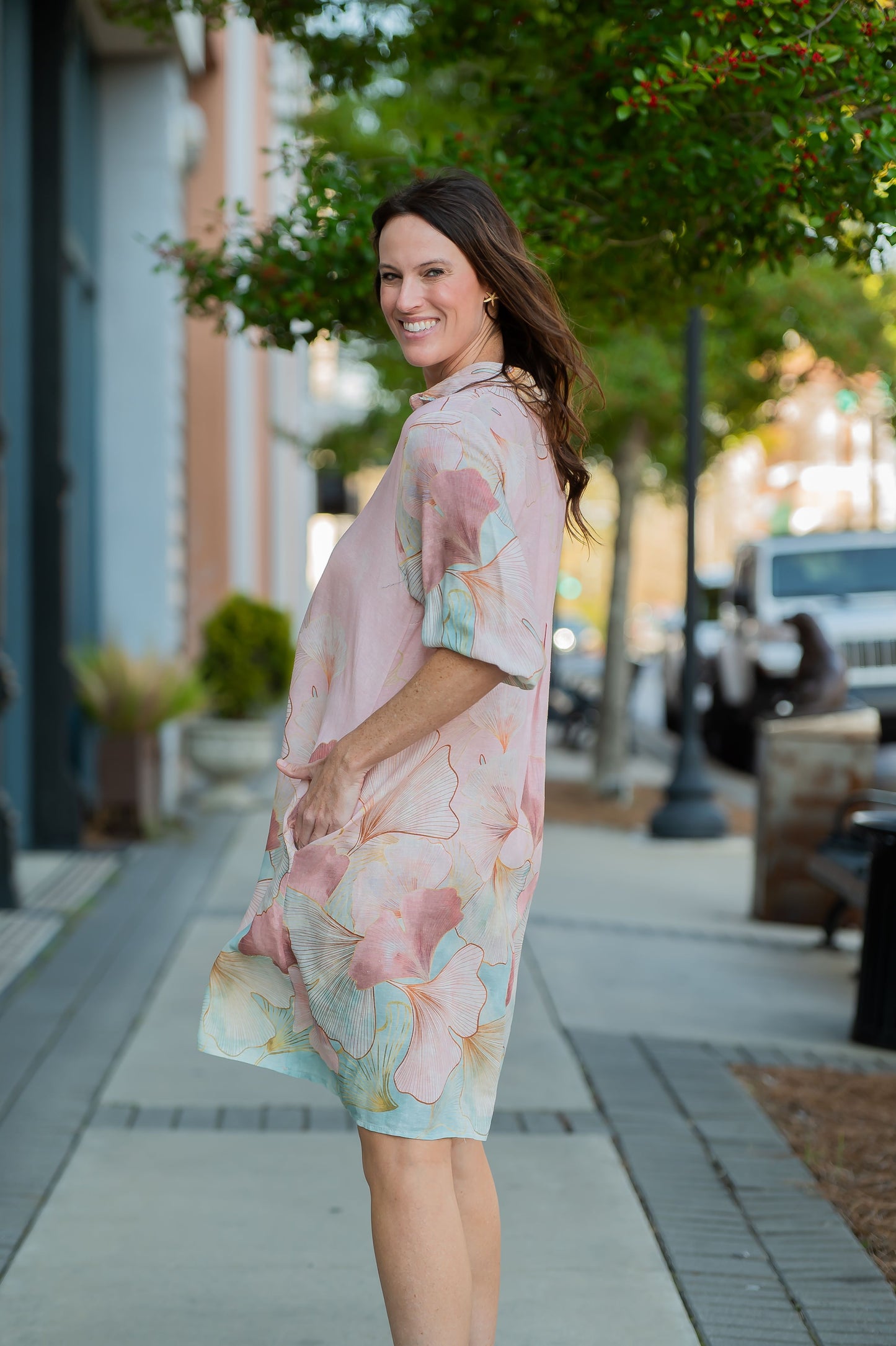 Cienega Floral Print T-Shirt Dress