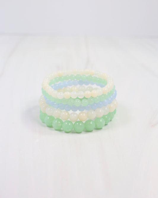 Amherst Beaded Bracelet Set Blue Multi