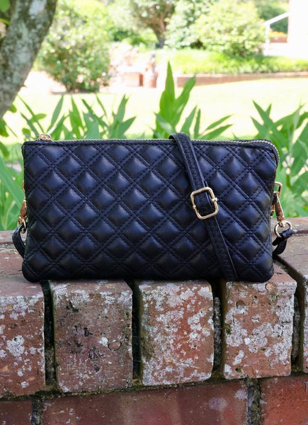 ★KIRSH★ Cherry Quilted Fur Handbag Black 720473610_1.png