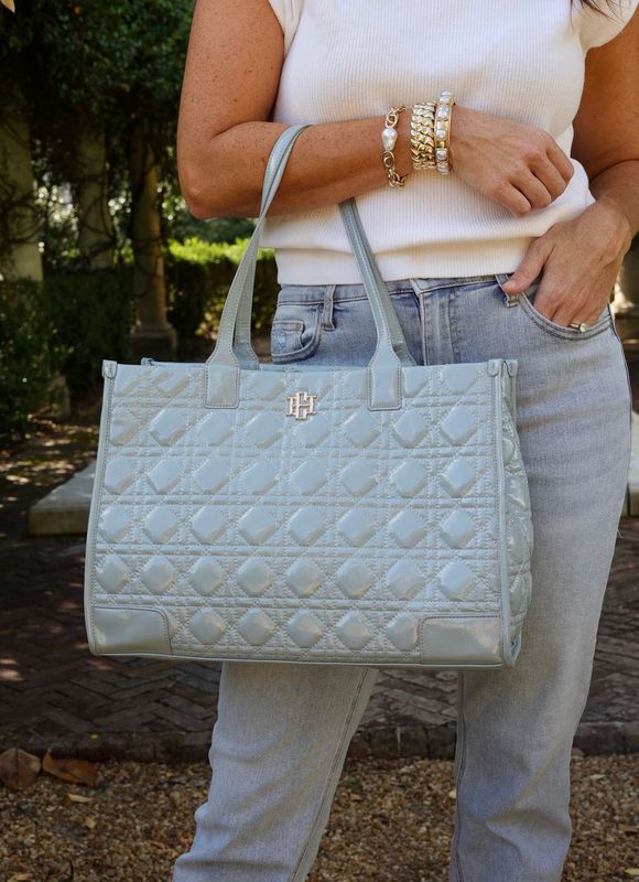 Shane Tote Dusty Blue Patent LQ