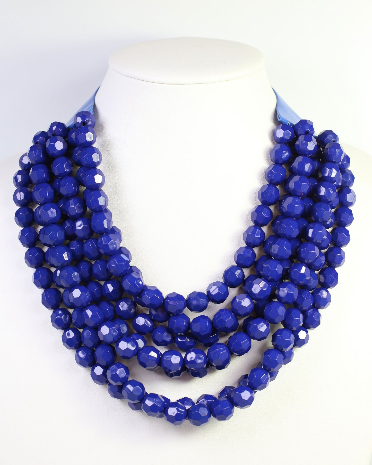 Cadence Layered Beaded Necklace Royal Blue