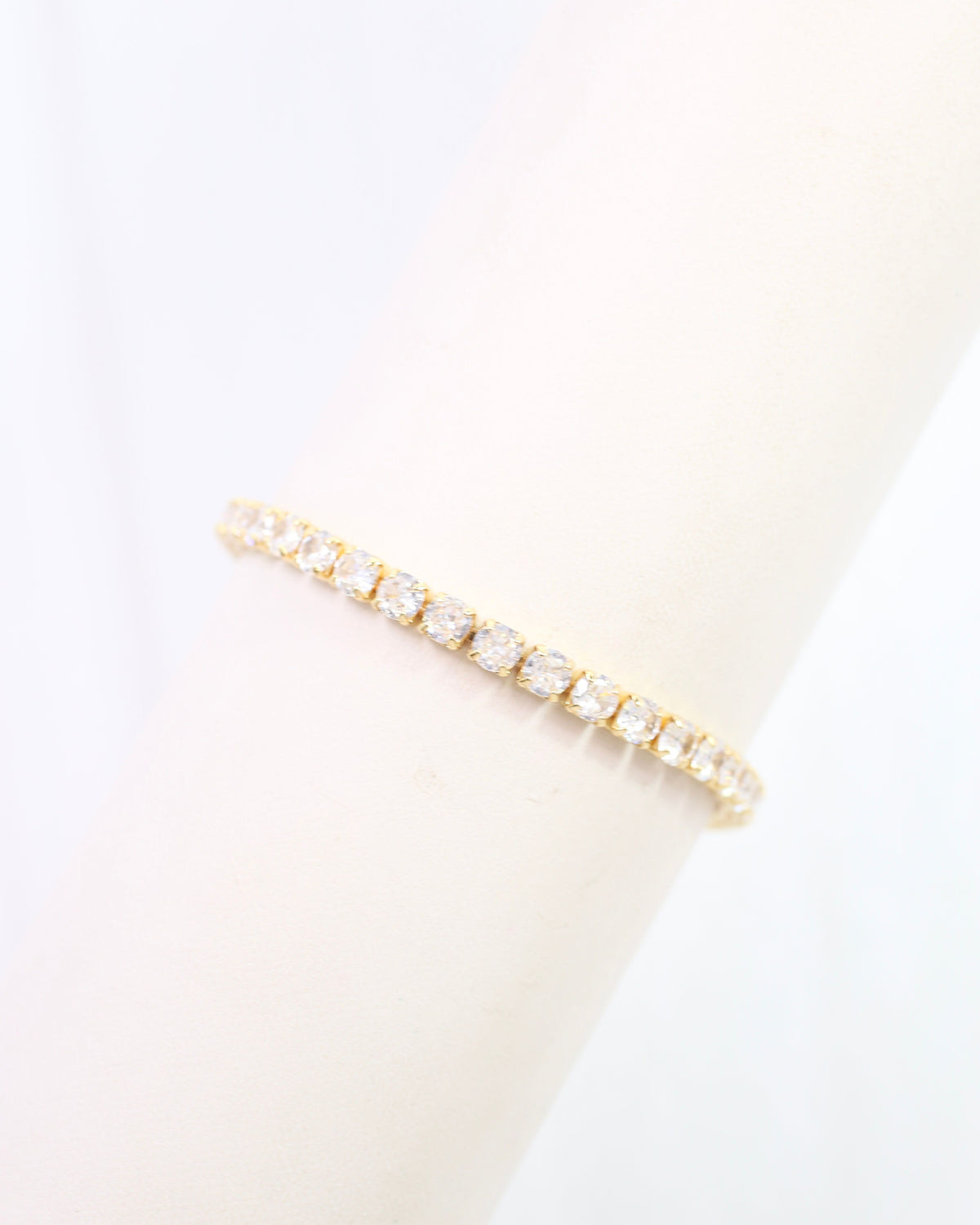 Luna Large CZ Tennis Bracelet WR Gold