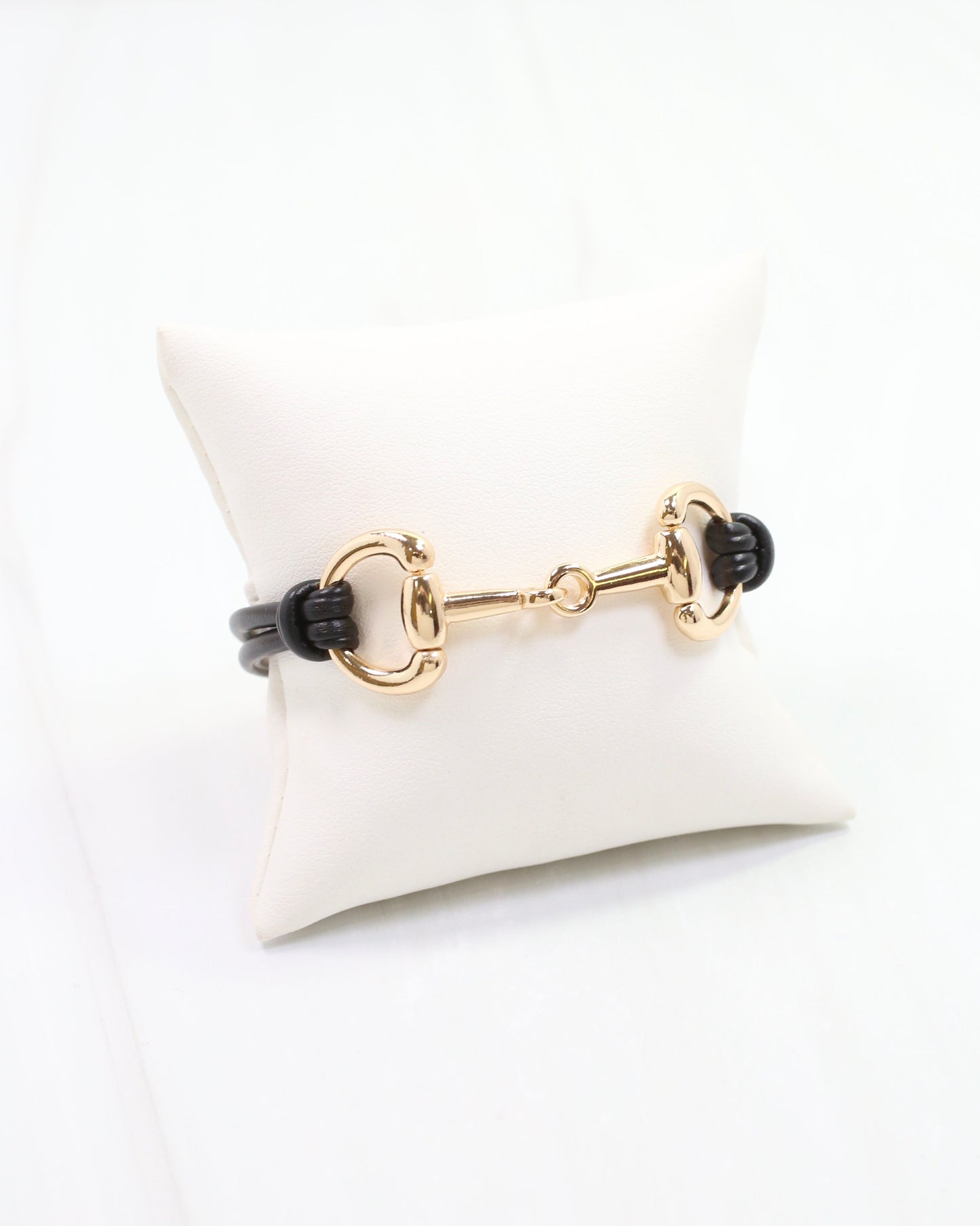Ellery Horsebit Cord Bracelet Black