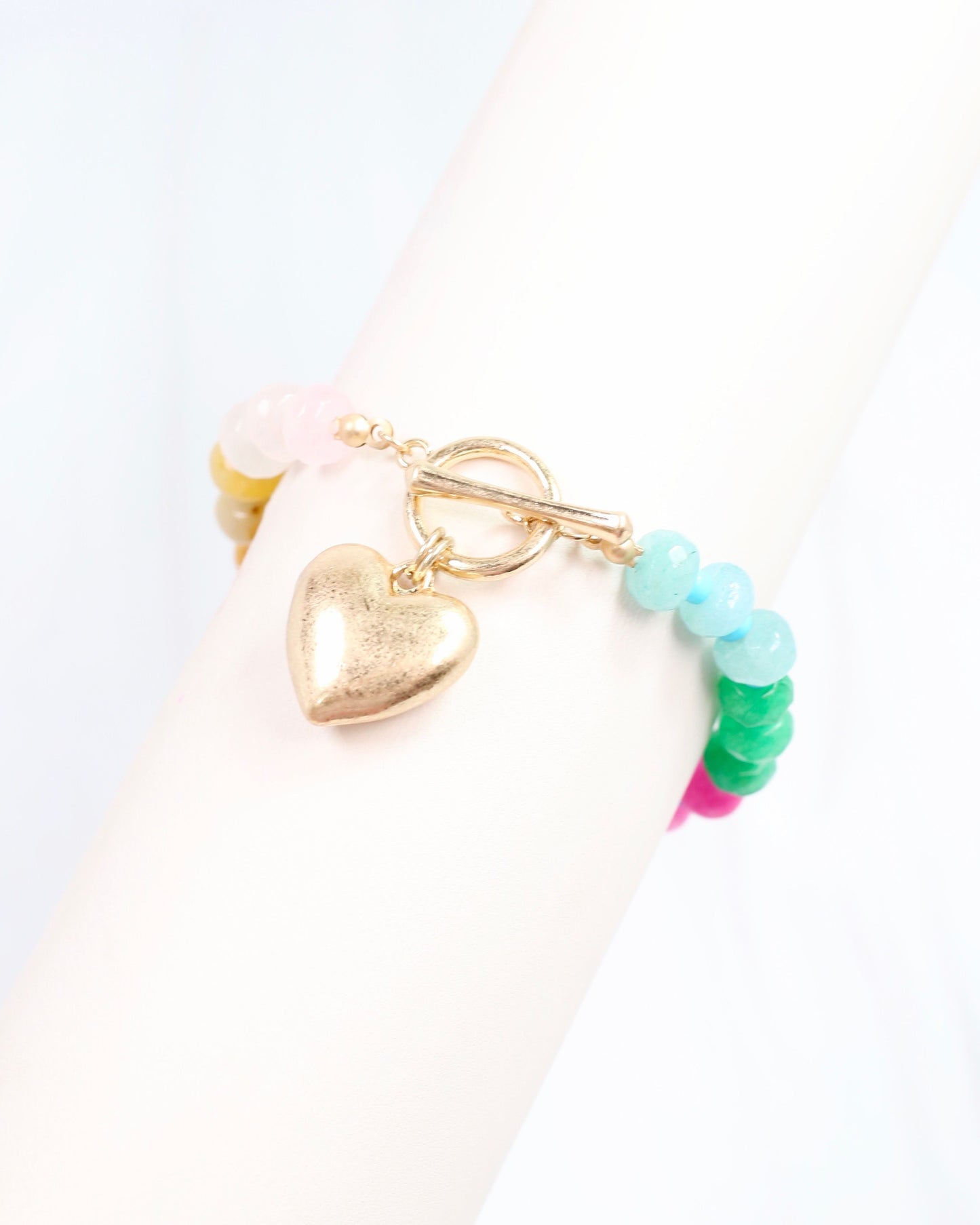 Allen Stretch Bracelet with Heart Multi