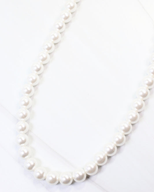 Greenville Pearl Necklace Cream