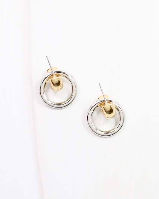 Radcliffe Circle Drop Earring Gold Silver