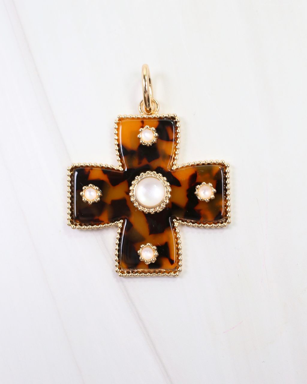 Cayce Large Cross Charm Tortoise