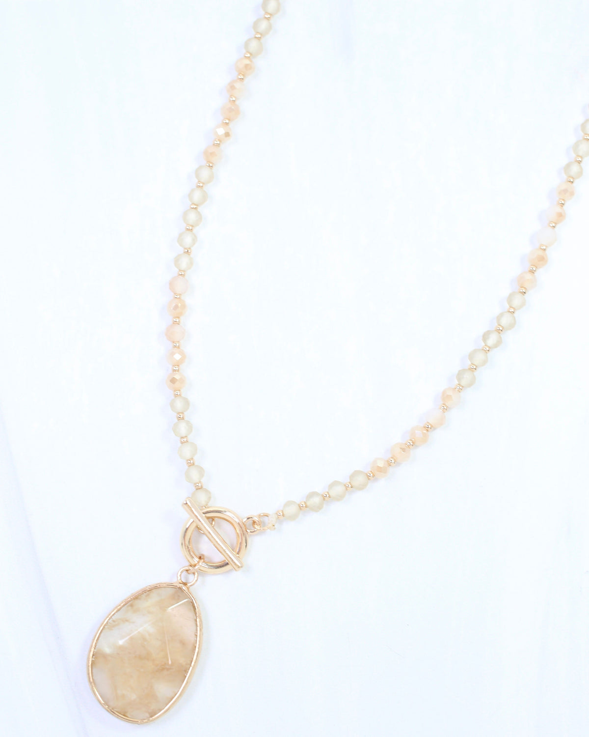 Reese Stone Toggle Necklace Natural
