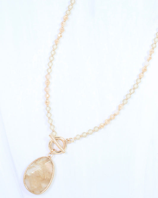 Reese Stone Toggle Necklace Natural