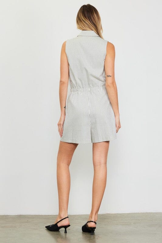 Yachting Moment Pinstriped Romper - Caroline Hill