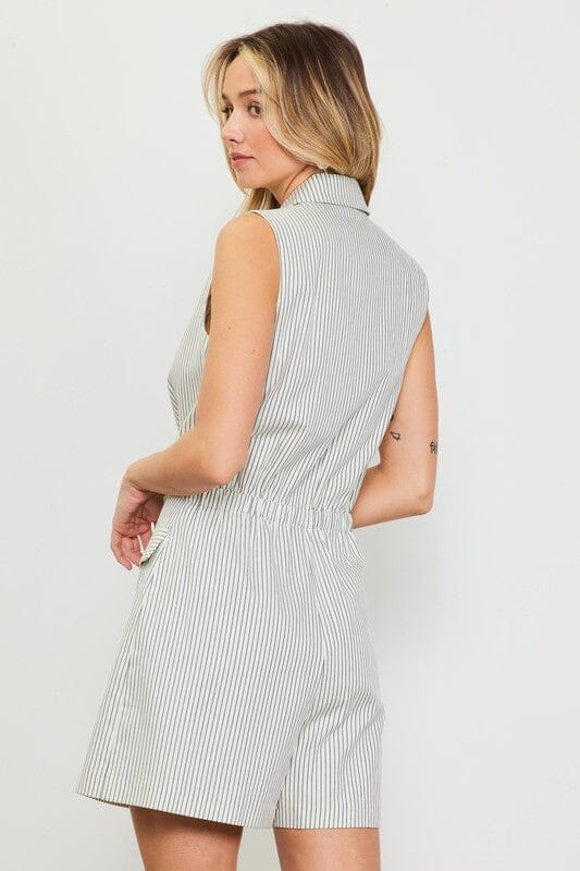 Yachting Moment Pinstriped Romper - Caroline Hill