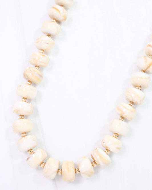 Tanner Beaded Necklace Ivory
