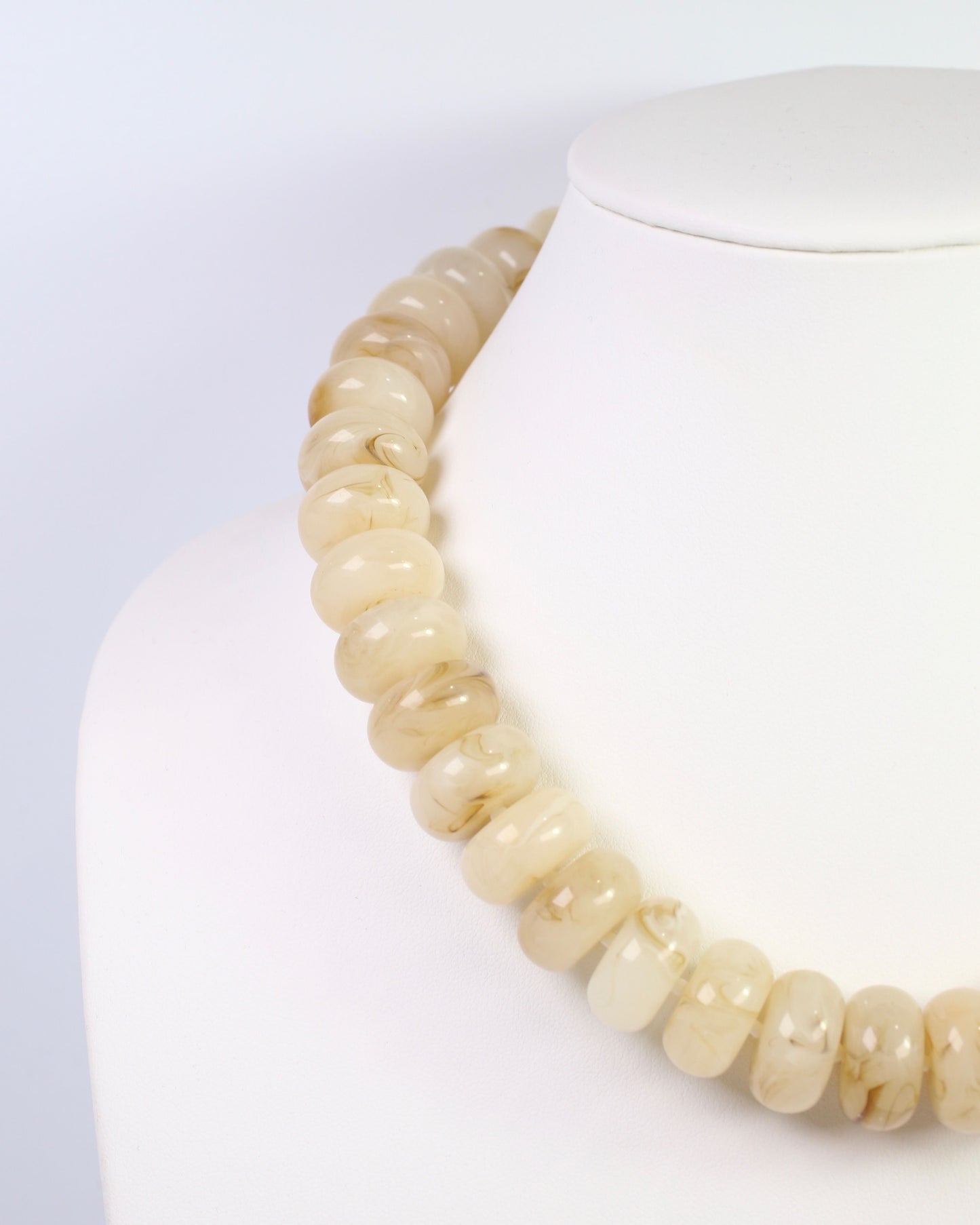 Pipestone Marble Beaded Necklace Natural